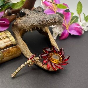 Juliana D & E flower brooch vintage verified